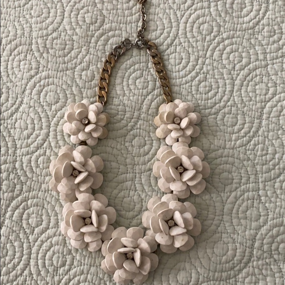 White Wood JCREW necklace